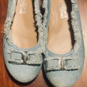 Denim blue Original Ferragamo shoes size 35